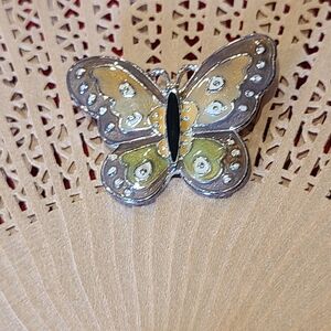 Vintage Silver and Gold Butterfly Brooch